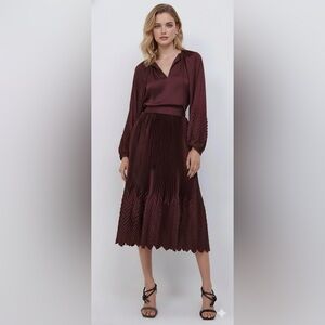 Jonathan Simkhai Wanda Pleated Top NWOT